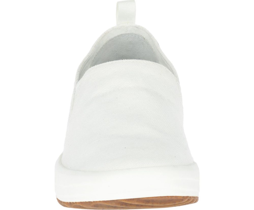 Slip On Homem - Merrell Gridway Moc Lona - Branco - ORK659487